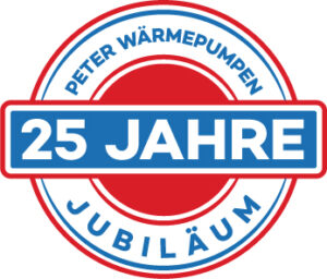 Jubiläum Logo 25 Jahre Peter Wärmepumpen