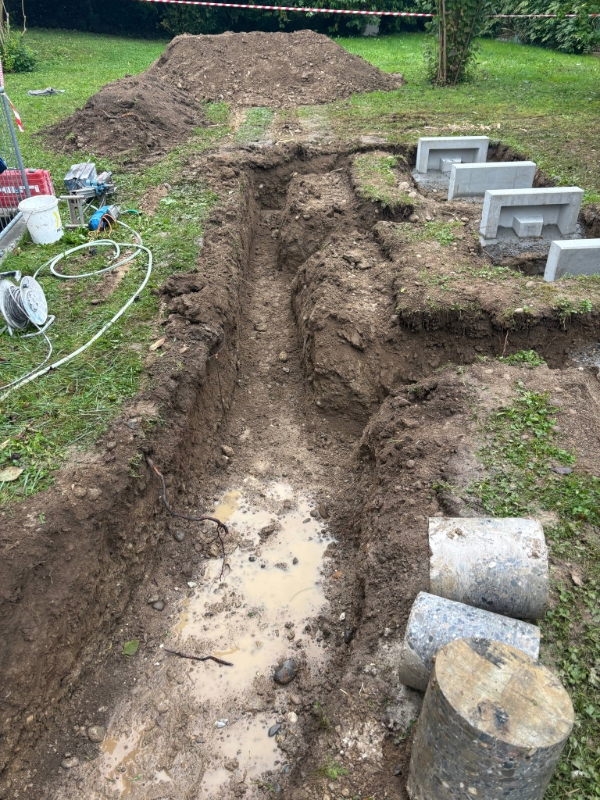 Umsetzung Grabenarbeiten für Wärmepumpen-Projekt