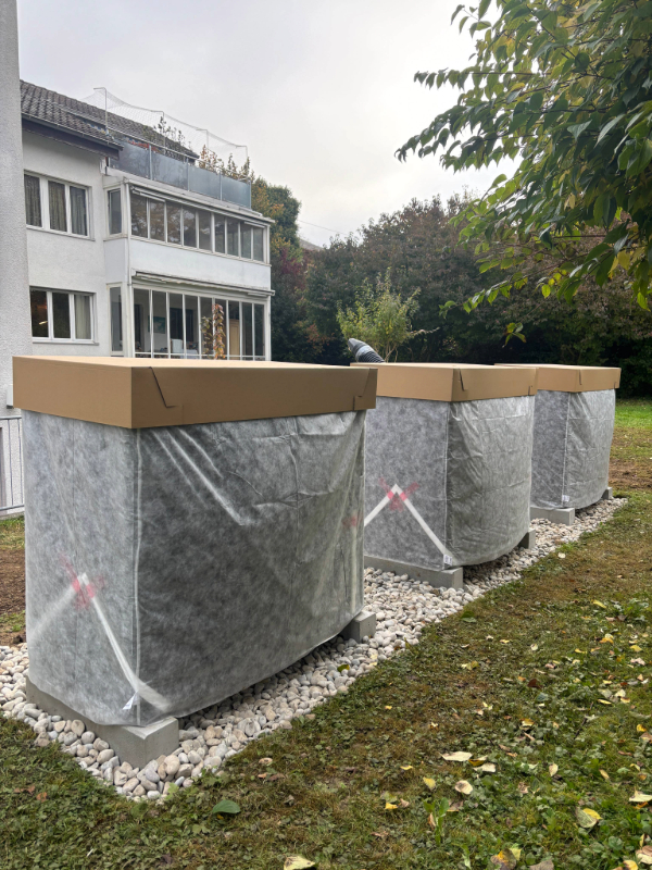 Umsetzung Stellen der Wärmepumpen